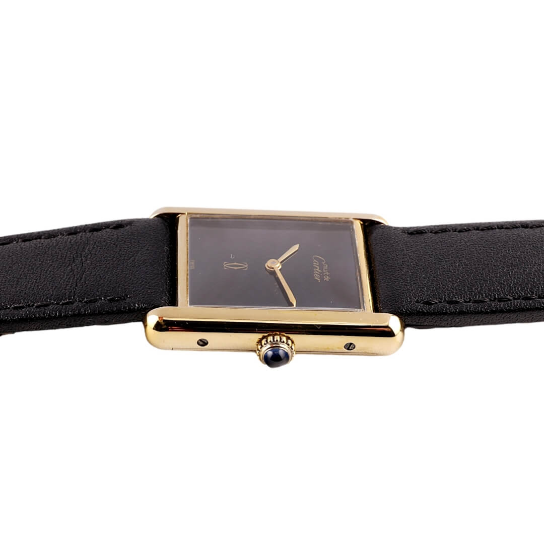 Cartier Must de Cartier Tank Black Dial