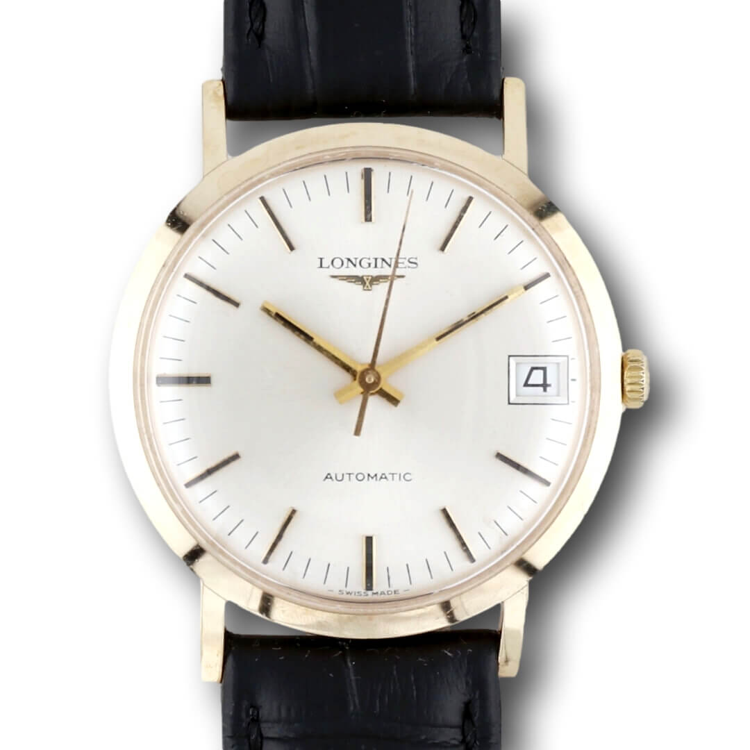 Longines Automatic 9k Gold Dress Watch Circa 1974