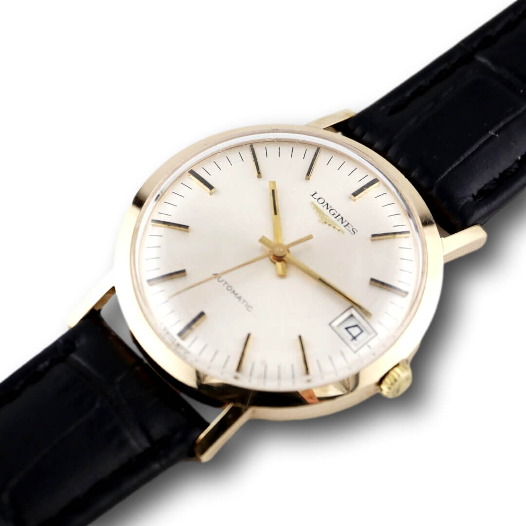 Longines Automatic 9k Gold Dress Watch, Circa 1974