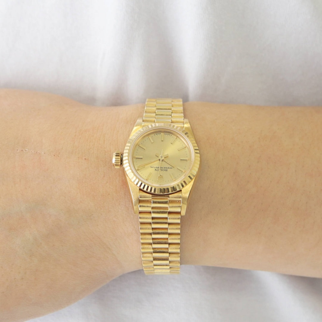 Rolex Ladies Oyster Perpetual 67198 18k, 1985