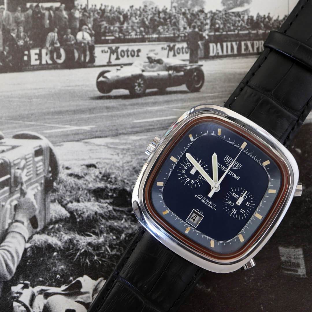 Heuer Silverstone Blue Men's Vintage Watch