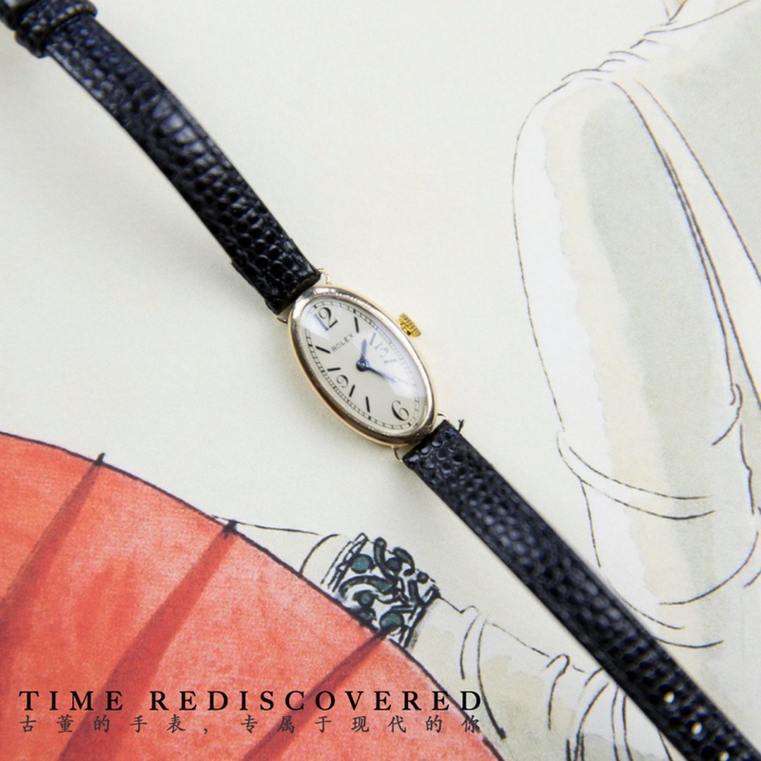 Rolex Oval 9ct Gold, 1929, Ladies Vintage Watch