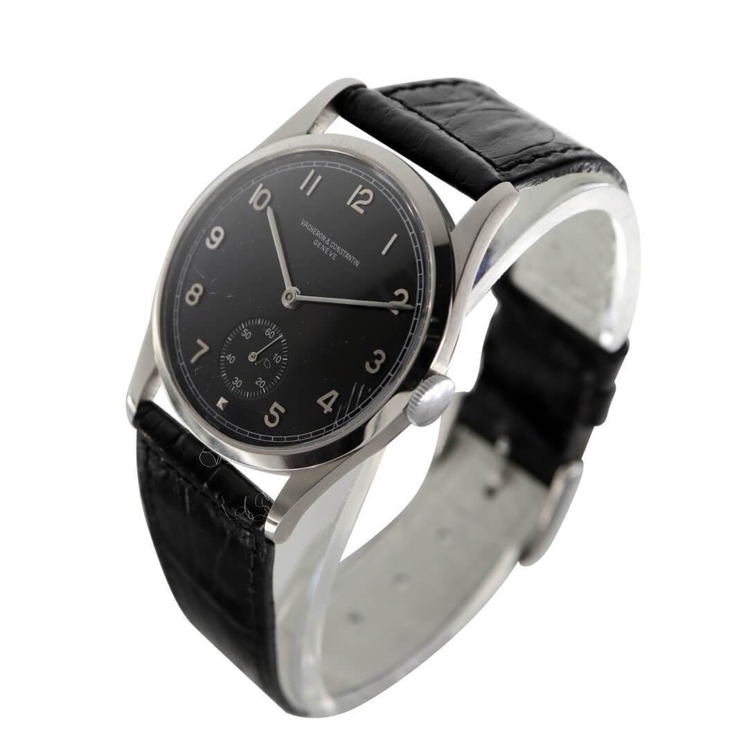 Vacheron Constantin Steel Black Dial, 1930's Vintage Men's Watch