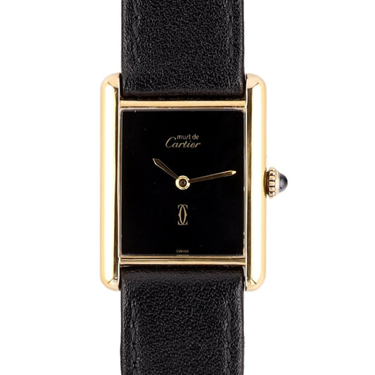 Cartier Must de Cartier Tank Black Dial