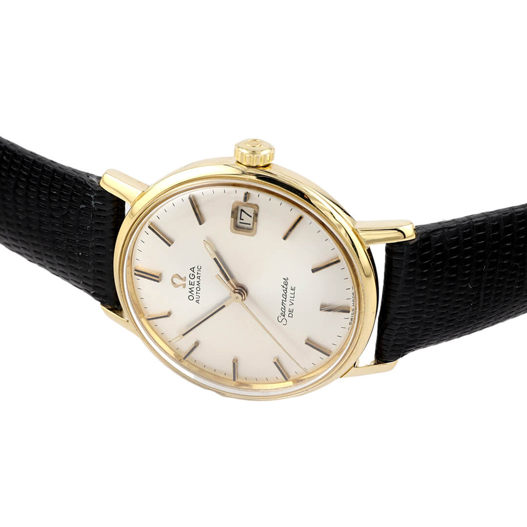 Omega seamaster deville 18k gold hot sale