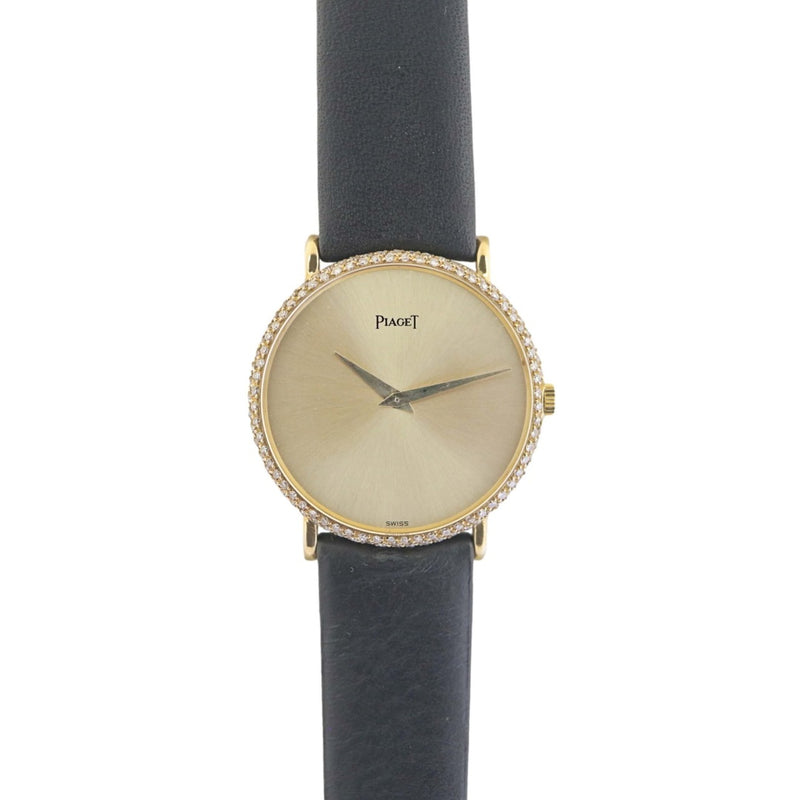 Piaget 9027 18k Gold Diamond Bezel Ladies Vintage Watch