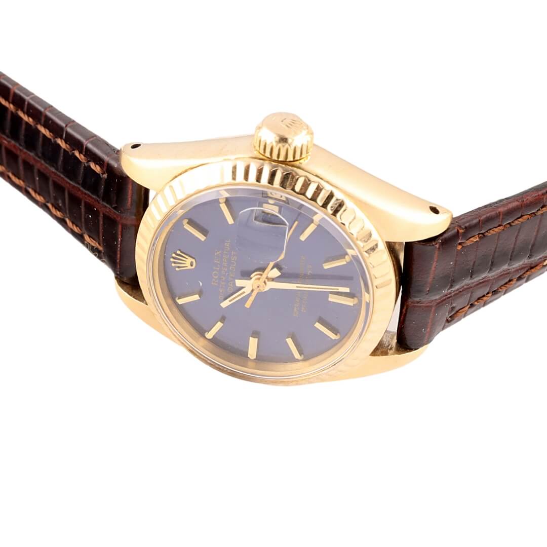 Rolex Datejust Ladies Ref. 6917, 18k Gold – Blue Dial (Circa 1978)