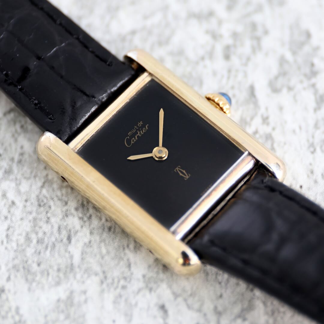 Cartier Must de Cartier Tank, Black Dial - Main Image