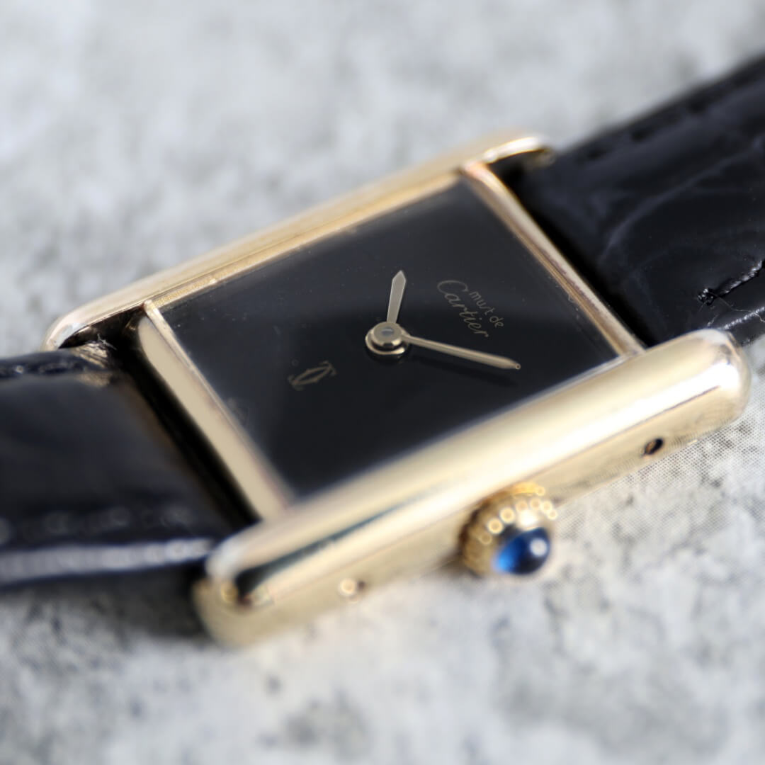 Black face cartier online watch