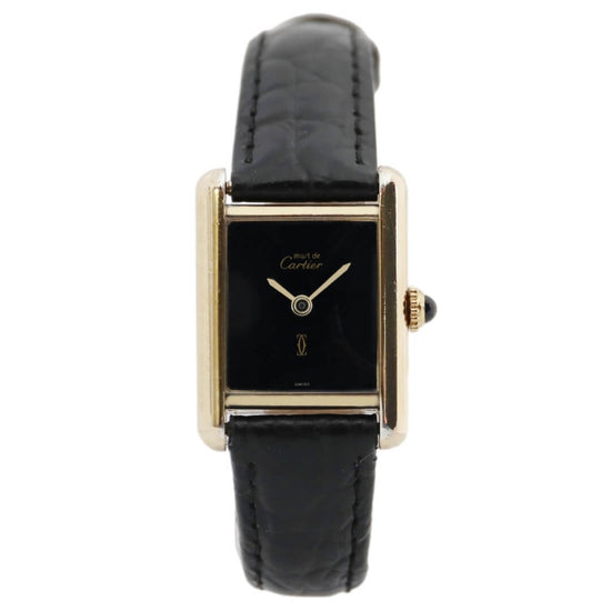 Cartier Must de Cartier Tank, Black Dial – Time Rediscovered