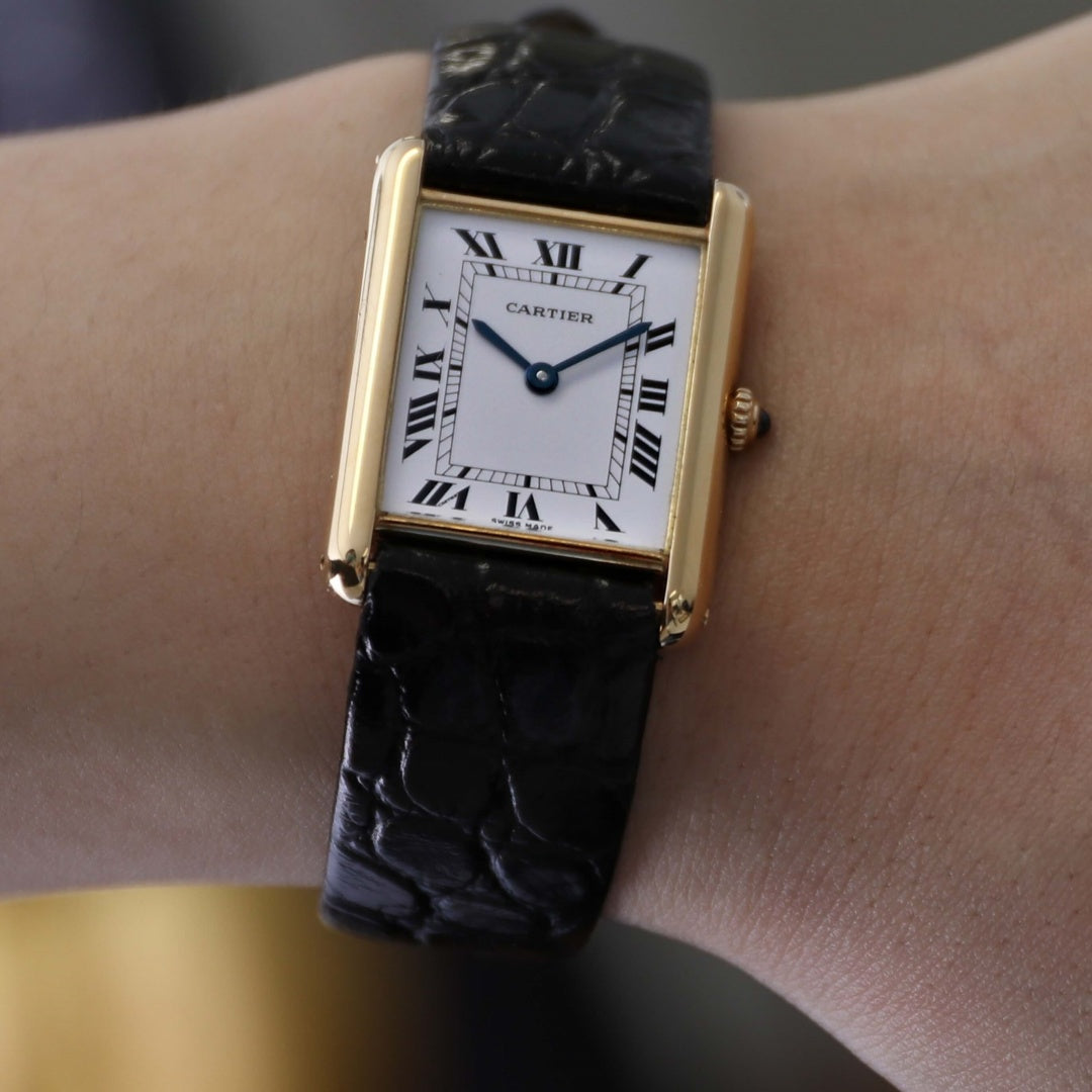 Cartier tank shop 18k gold