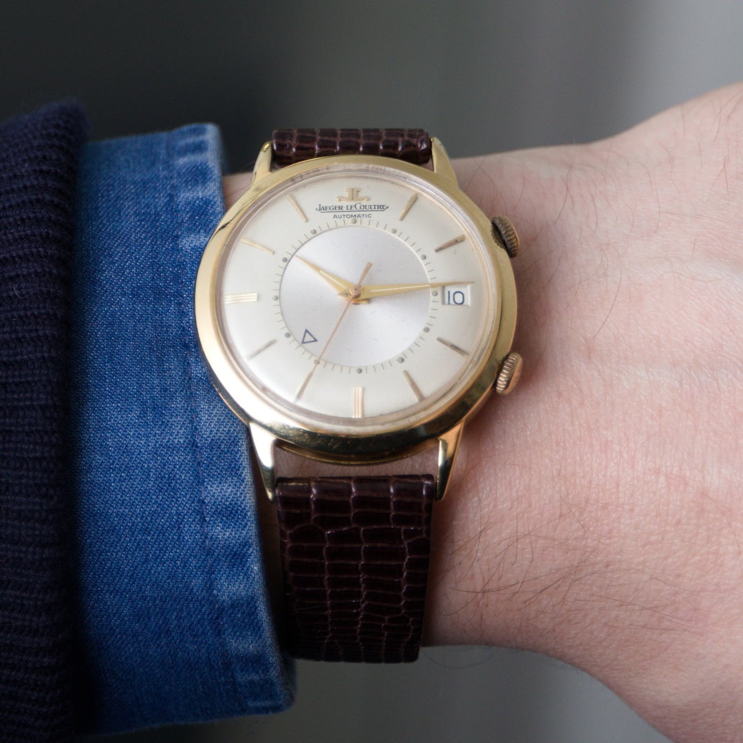 Jaeger LeCoultre Jumbo Memovox 18k Gold Automatic Alarm