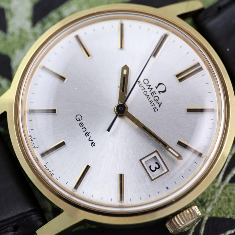 Omega Genève 166.098, 1972, Gold Vintage Watch