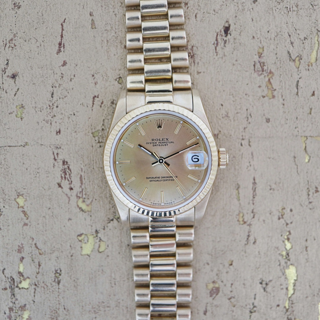 Rolex Datejust Mid Size 68278, 18k Gold, 1984