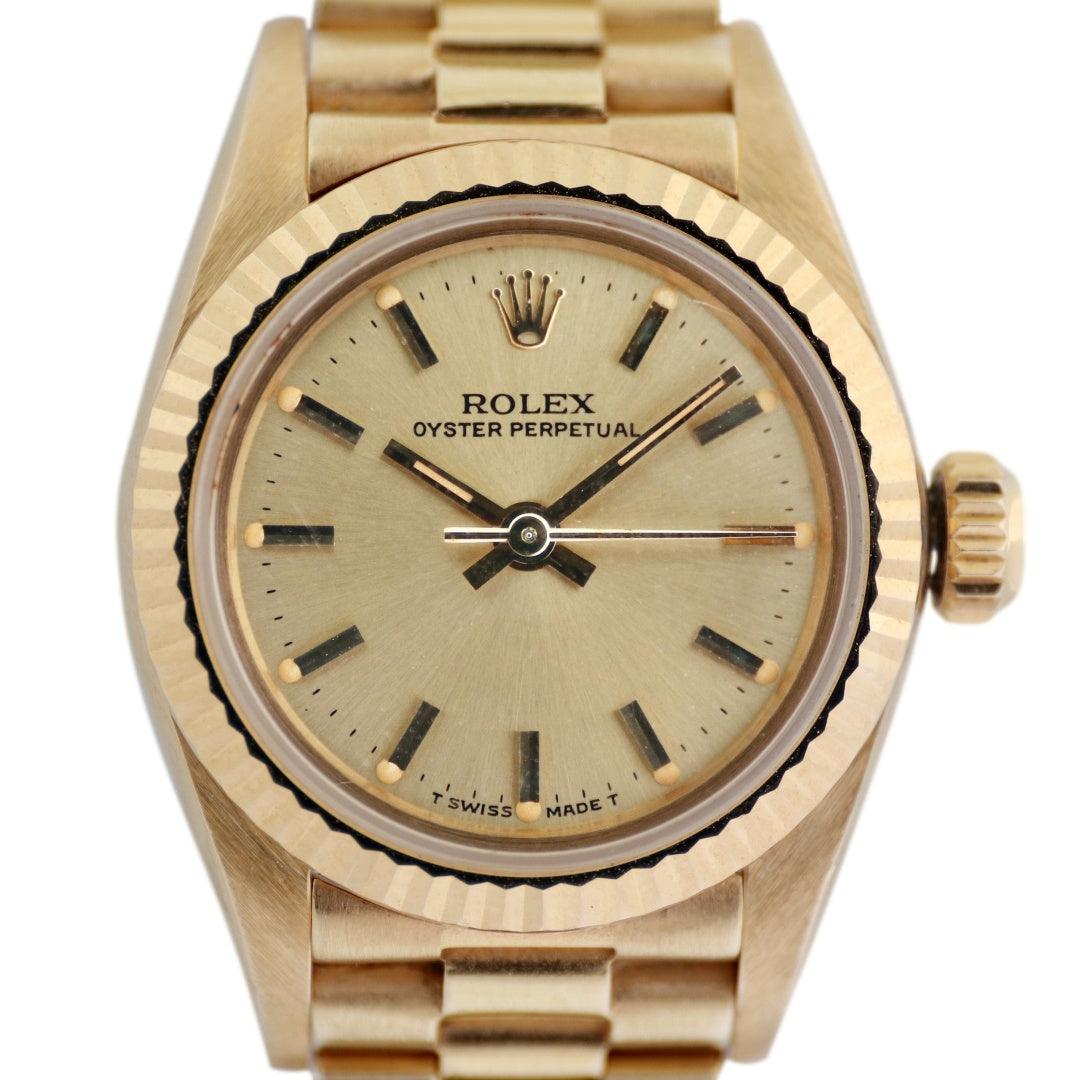 Rolex Ladies Oyster Perpetual 67198 18k, 1985