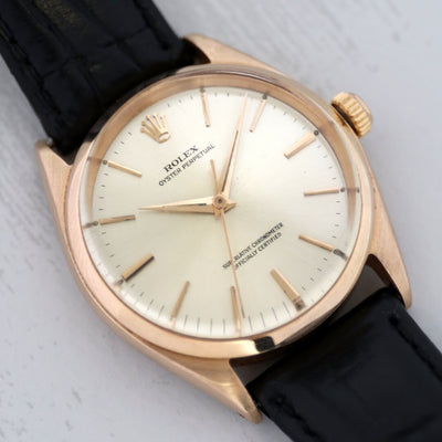 Rolex Oyster Perpetual Ref. 1005, 18k Gold Vintage Watch