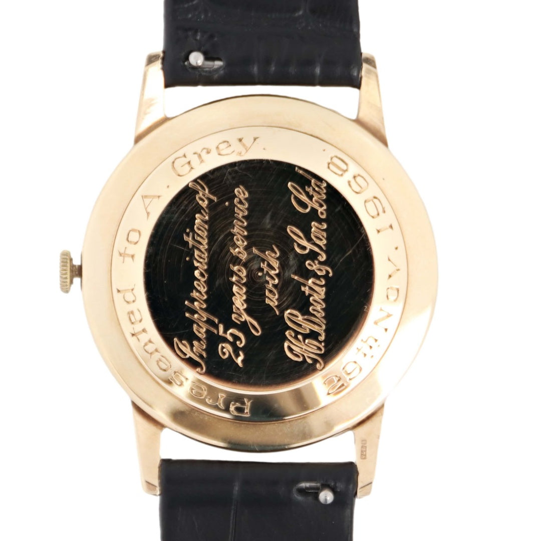 Rolex Precision 9k Gold Presentation Watch 1960's