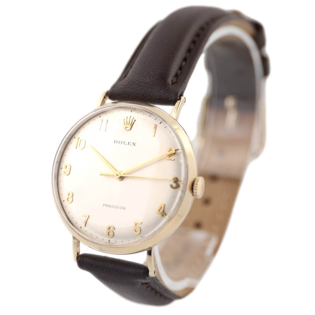 ﻿﻿Rolex Precision, 9k Gold Vintage Watch, 1971