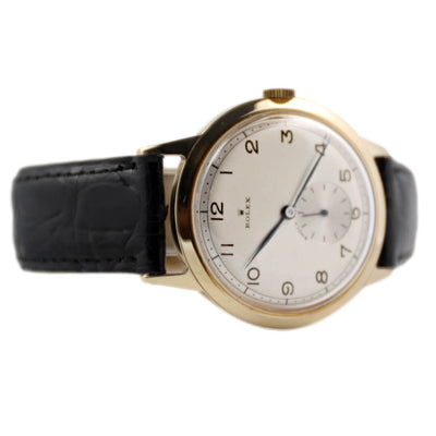 Rolex Shock Resisting 9k Gold, 1960 Vintage Dress Watch