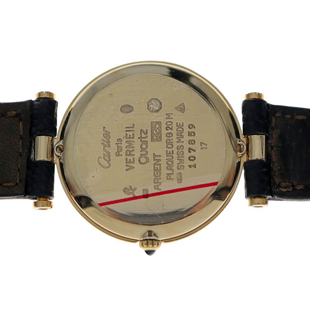 Cartier Must de Cartier Vermeil, Year 1990 Ladies Vintage Watch