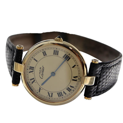 Cartier Must de Cartier Vermeil, Year 1990 Ladies Vintage Watch