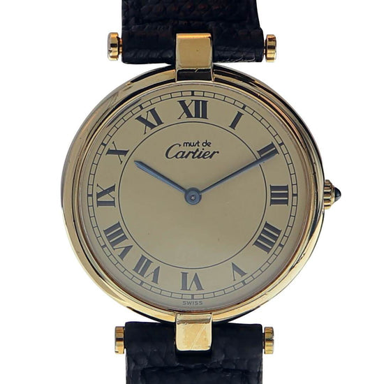 Cartier Must de Cartier Vermeil, Year 1990 Ladies Vintage Watch – Time ...
