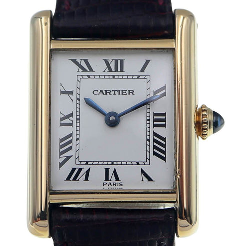 Cartier Tank 18k Gold Ladies Vintage Watch – Time Rediscovered