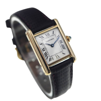 Cartier Tank 18k Gold Ladies Vintage Watch