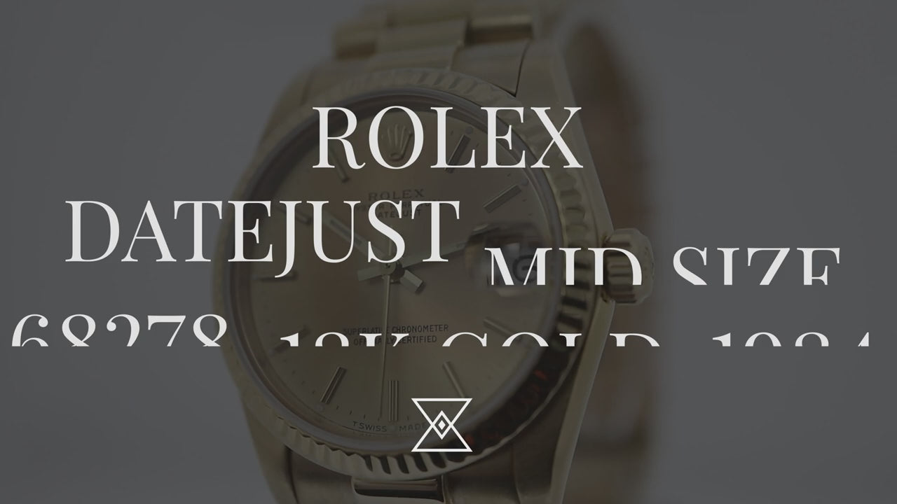 Milky様 オルゴナイト お纏め 1.16 ❶ Rolex Datejust Mid Size 68278, 18k Gold, 1984