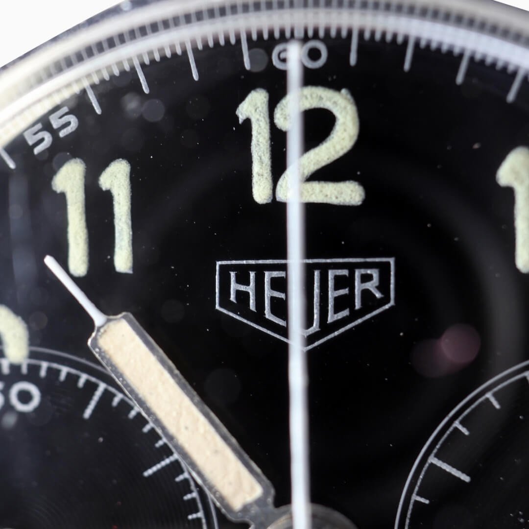 Heuer Big Eye Chronograph Men's 1940's Vintage Watch