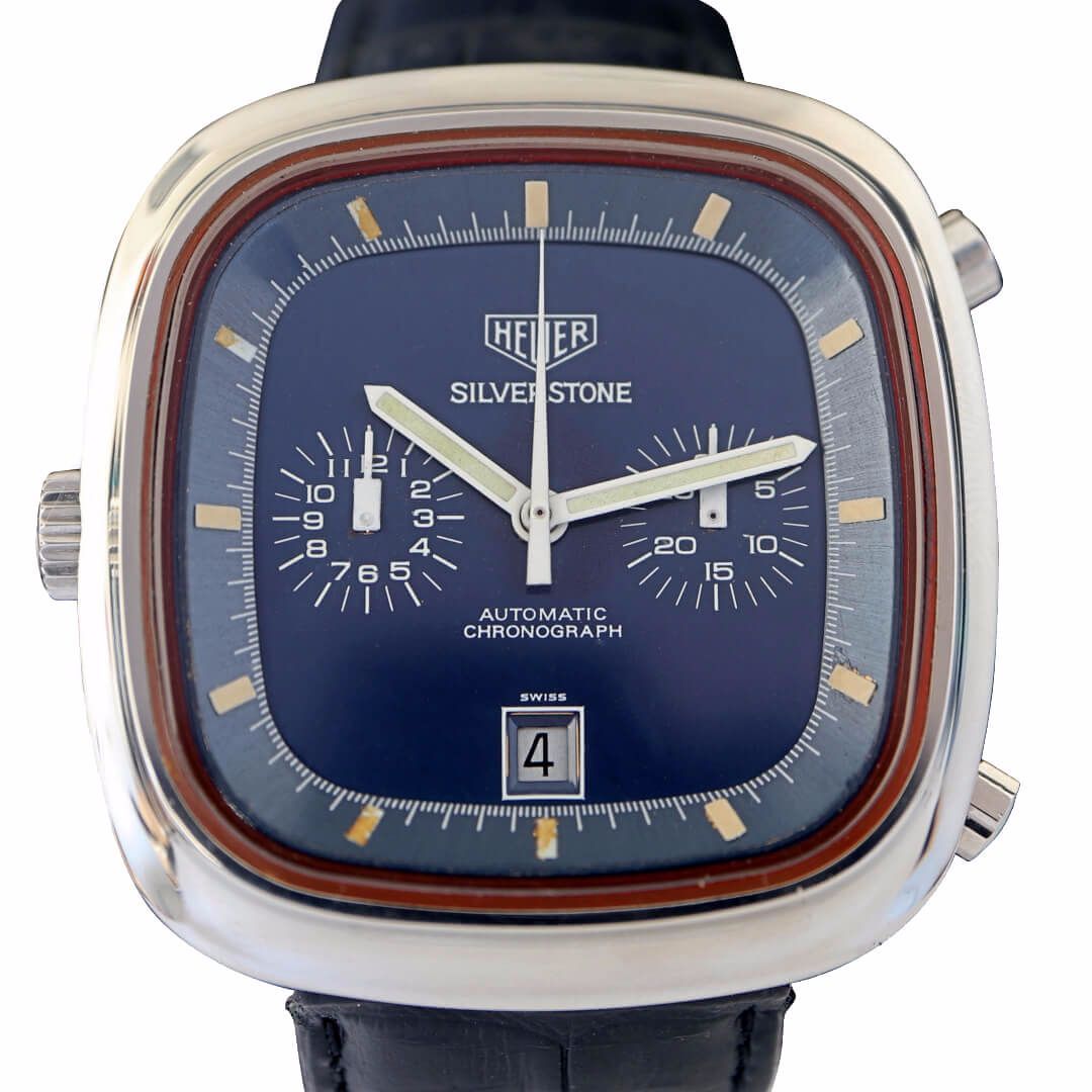 Heuer Silverstone Blue Men's Vintage Watch