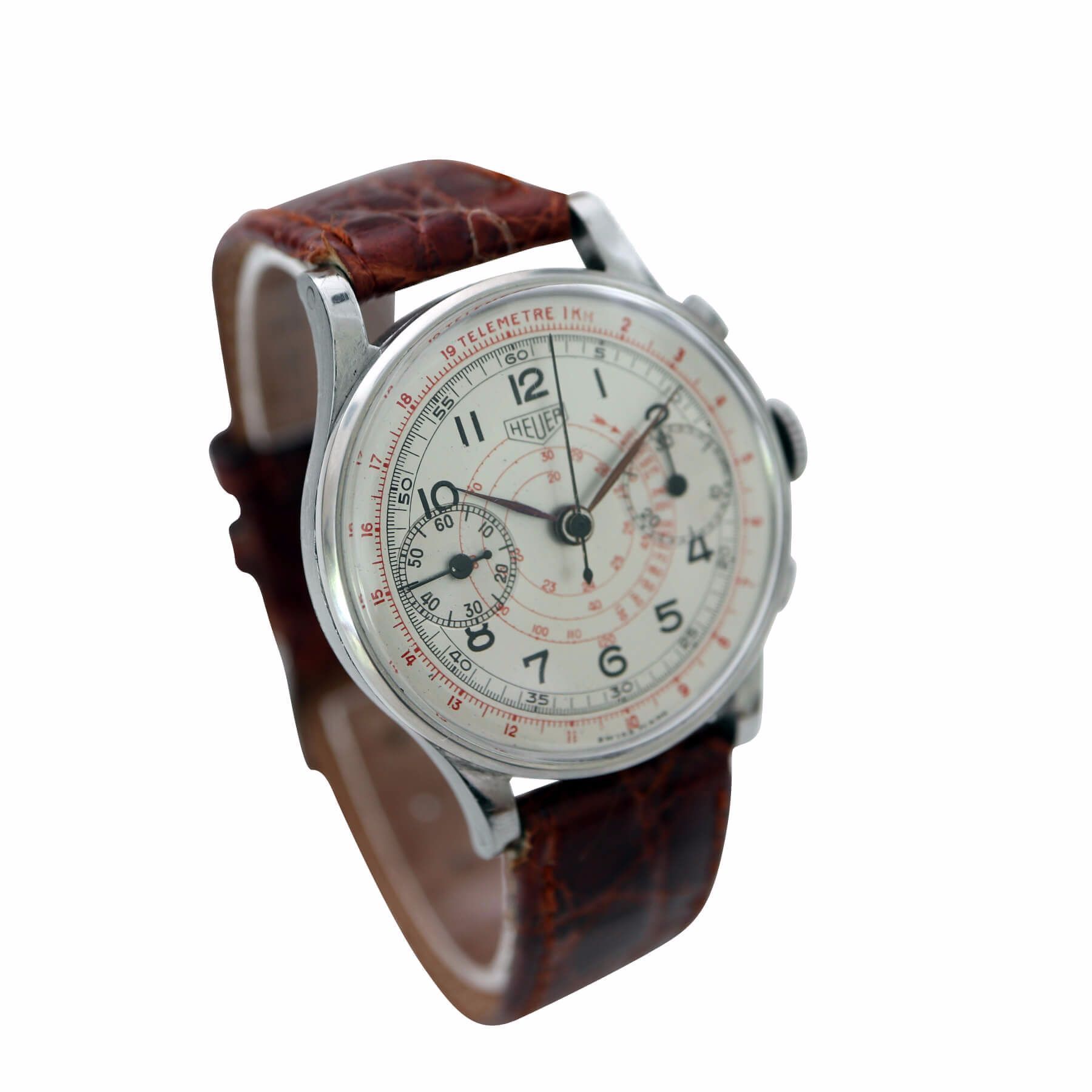 Heuer Telemetre Chronograph Valjoux 23 Vintage Watch