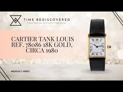 Cartier Tank Louis Ref. 78086 "Paris" 18k Gold, Circa 1980