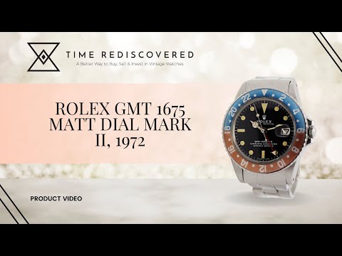 Rolex GMT 1675 Matte Dial Mark II, 1972