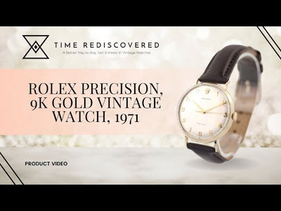﻿﻿Rolex Precision, 9k Gold Vintage Watch, 1971