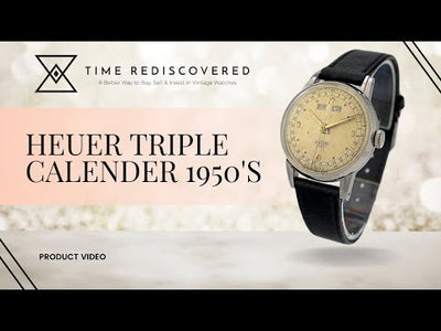 Heuer Triple Calendar 1950's Vintage Watch