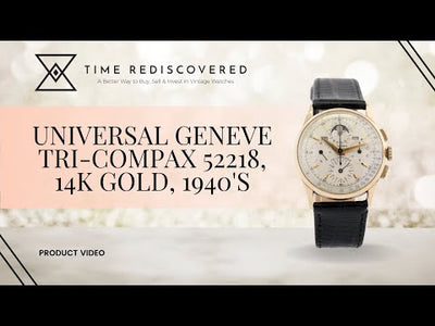 Universal Geneve Tri-Compax 52218, 14k Gold, 1940's