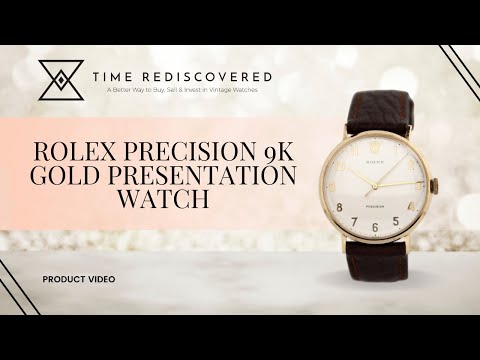 Rolex Precision 9k Gold Presentation Watch
