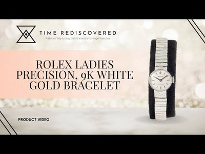 Rolex Ladies Precision, 9k White Gold Bracelet