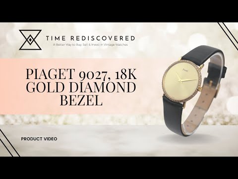 Piaget 9027 18k Gold Diamond Bezel Ladies Vintage Watch video