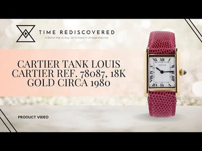 Cartier Tank Louis Cartier Ref. 78087, 18k Gold Circa 1980 video