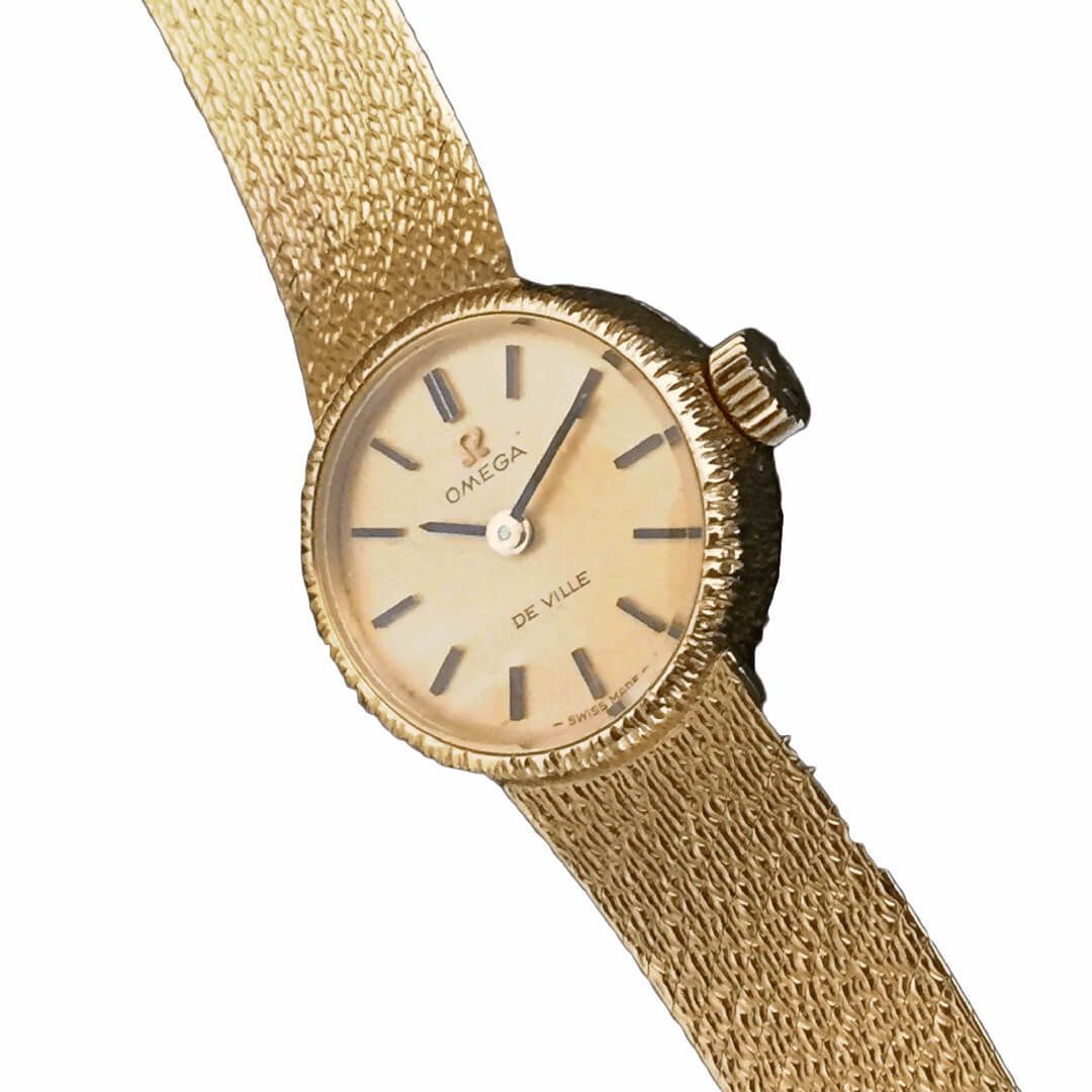 Ladies Omega De Ville 18kt Gold Vintage Watch