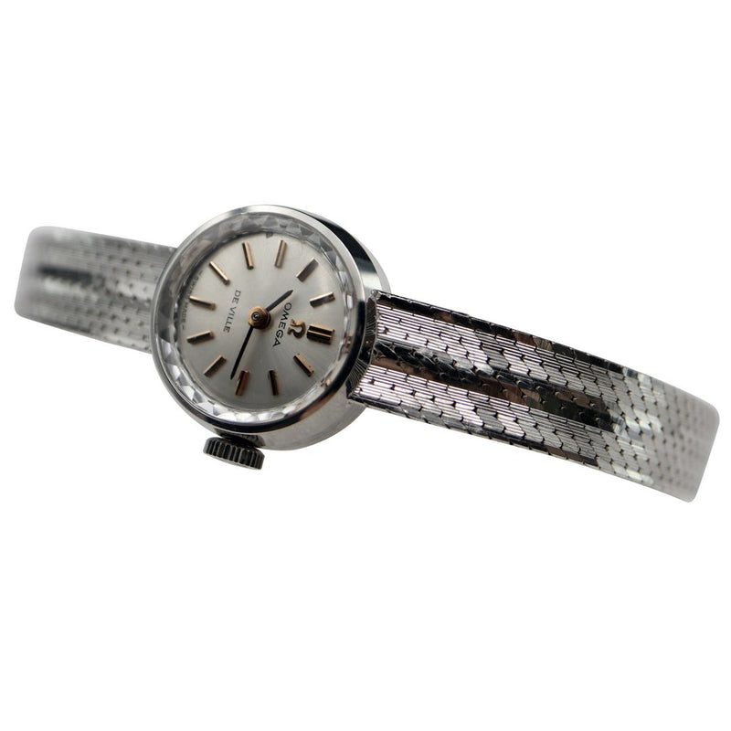 Omega De Ville 18k White Gold Ladies Vintage Watch