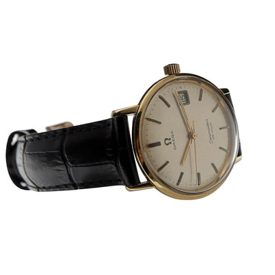Omega Seamaster De Ville, 14k Gold Cap, Year 1968 Men's Vintage Watch