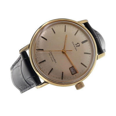 Omega Seamaster De Ville, 14k Gold Cap, Year 1968 Men's Vintage Watch
