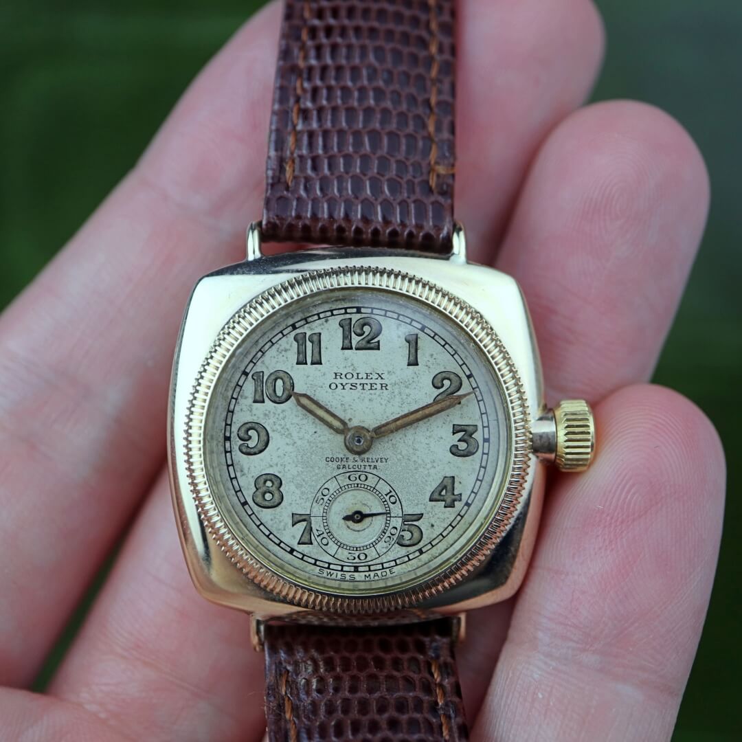 Rolex Oyster Extra Prima 9k Gold Cooke Kelvey 1927