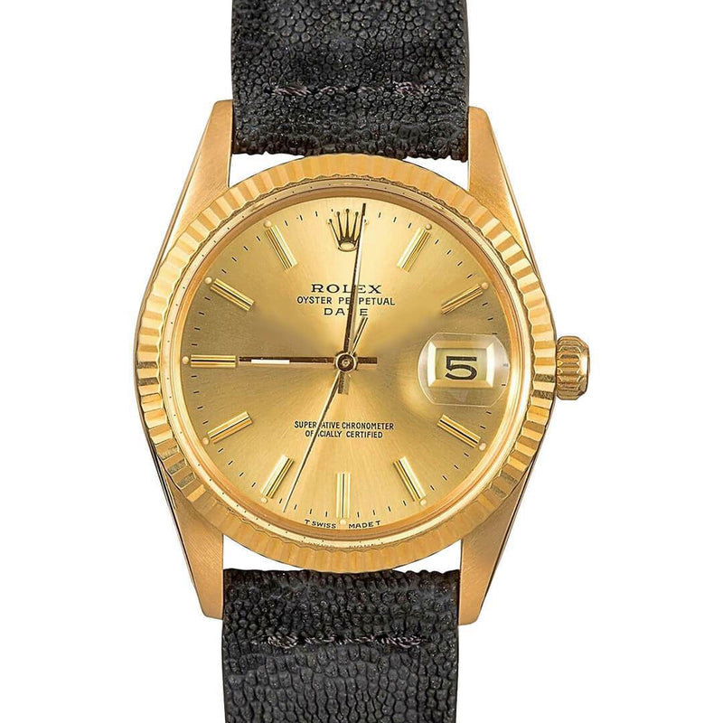 kvalitet excitation nok Rolex Oyster Perpetual Date Ref.15038 Men's Gold Vintage Watch