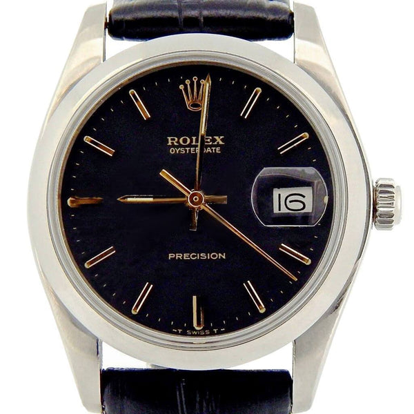 Rolex Oysterdate Precision 6694 Men's Steel Vintage Watch