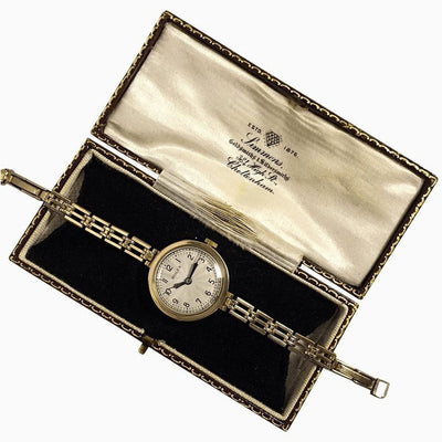 Rolex Rare Flat Bezel 9ct Gold 1920's Ladies Vintage Watch