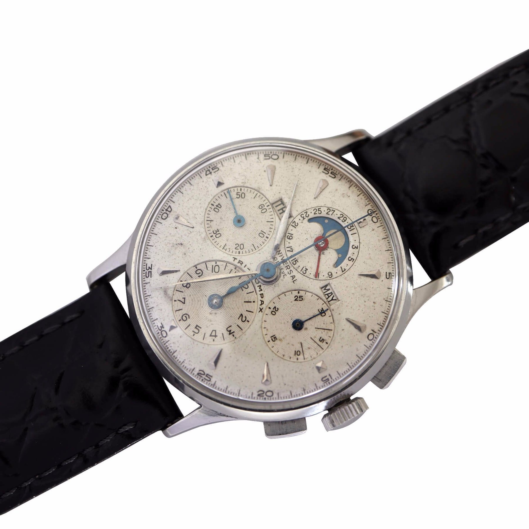 Cadran De Montre Universal Geneve Tri-Compax - Diamètre 29,5 Mm, D'occasion